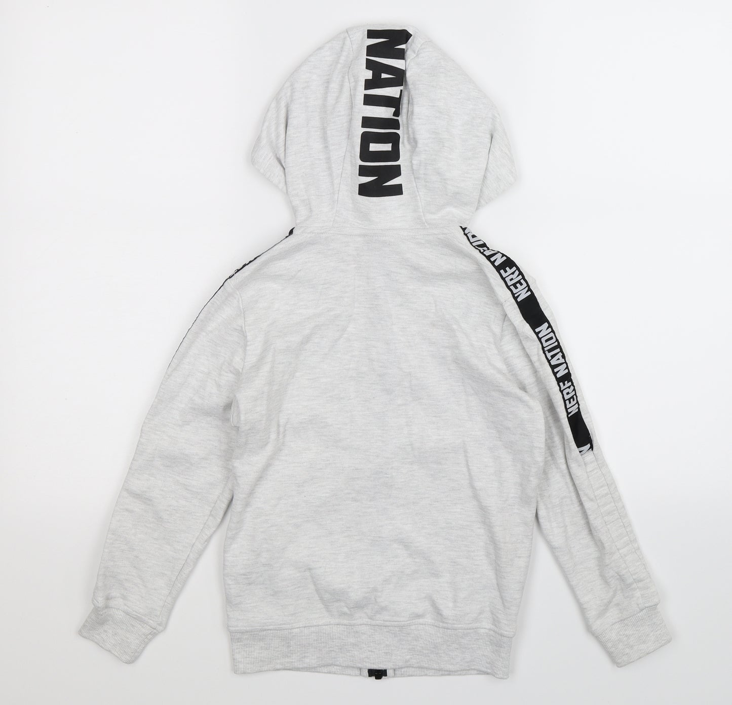 NERF Boys Grey   Full Zip Hoodie Size 7-8 Years