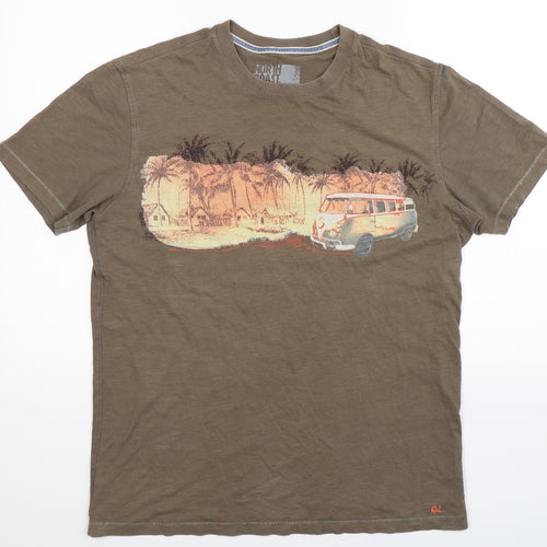 North Coast Mens Brown    T-Shirt Size M