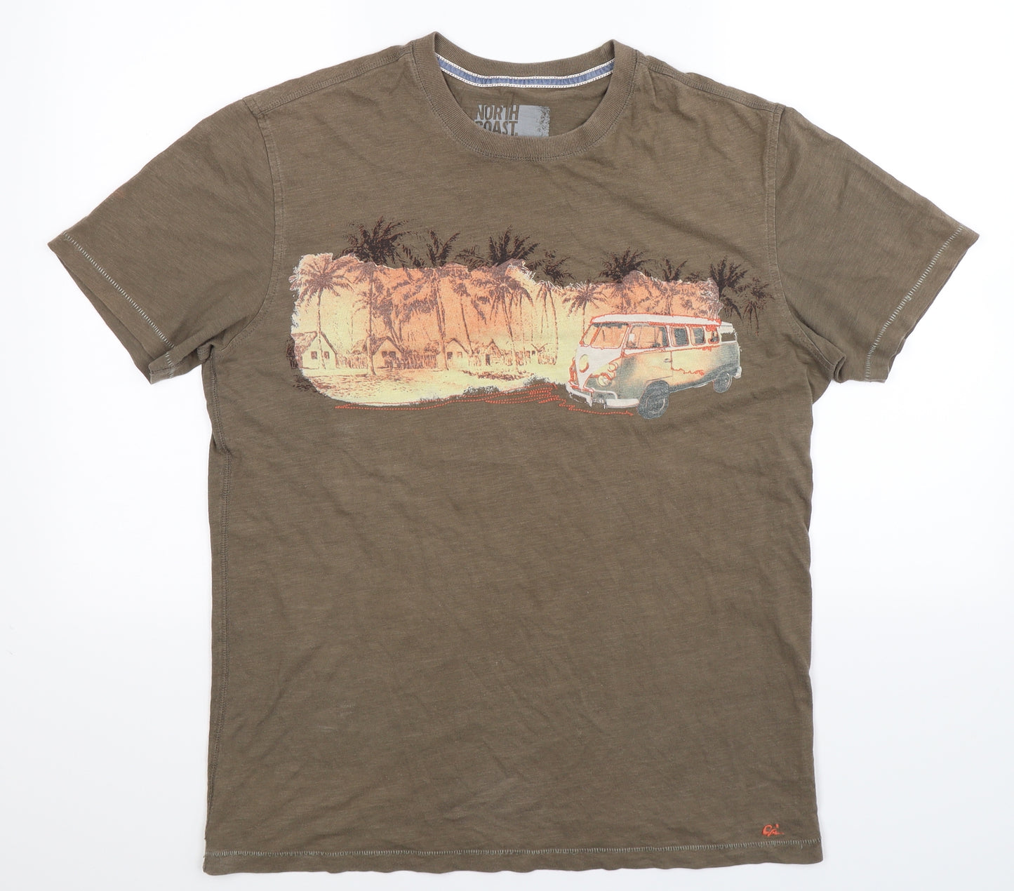 North Coast Mens Brown    T-Shirt Size M