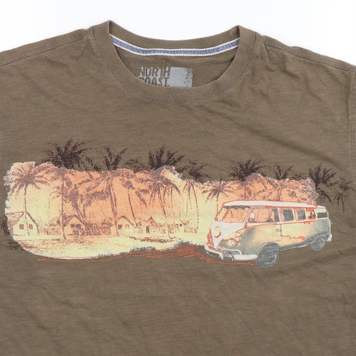 North Coast Mens Brown    T-Shirt Size M