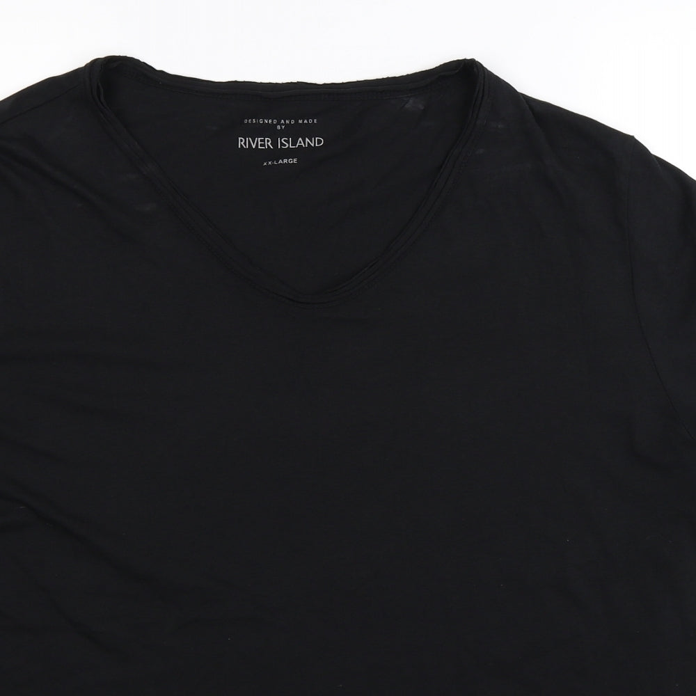 River Island Mens Black    T-Shirt Size 2XL