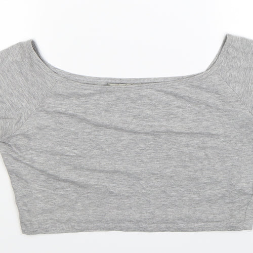 Atmosphere Womens Grey   Cropped T-Shirt Size 16