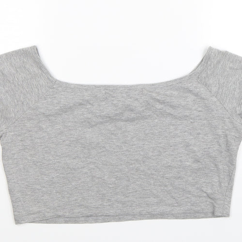 Atmosphere Womens Grey   Cropped T-Shirt Size 16