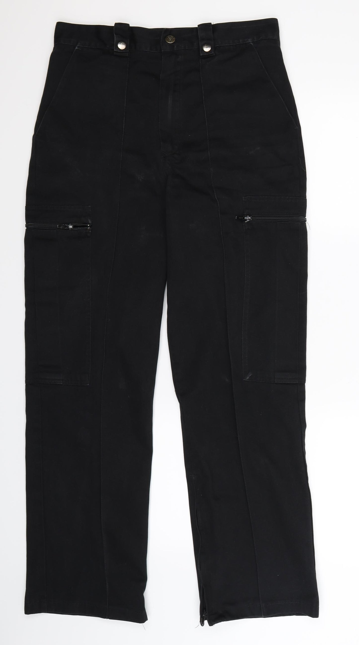 Cosalt Mens Black  Denim Bootcut Jeans Size 32 L32 in