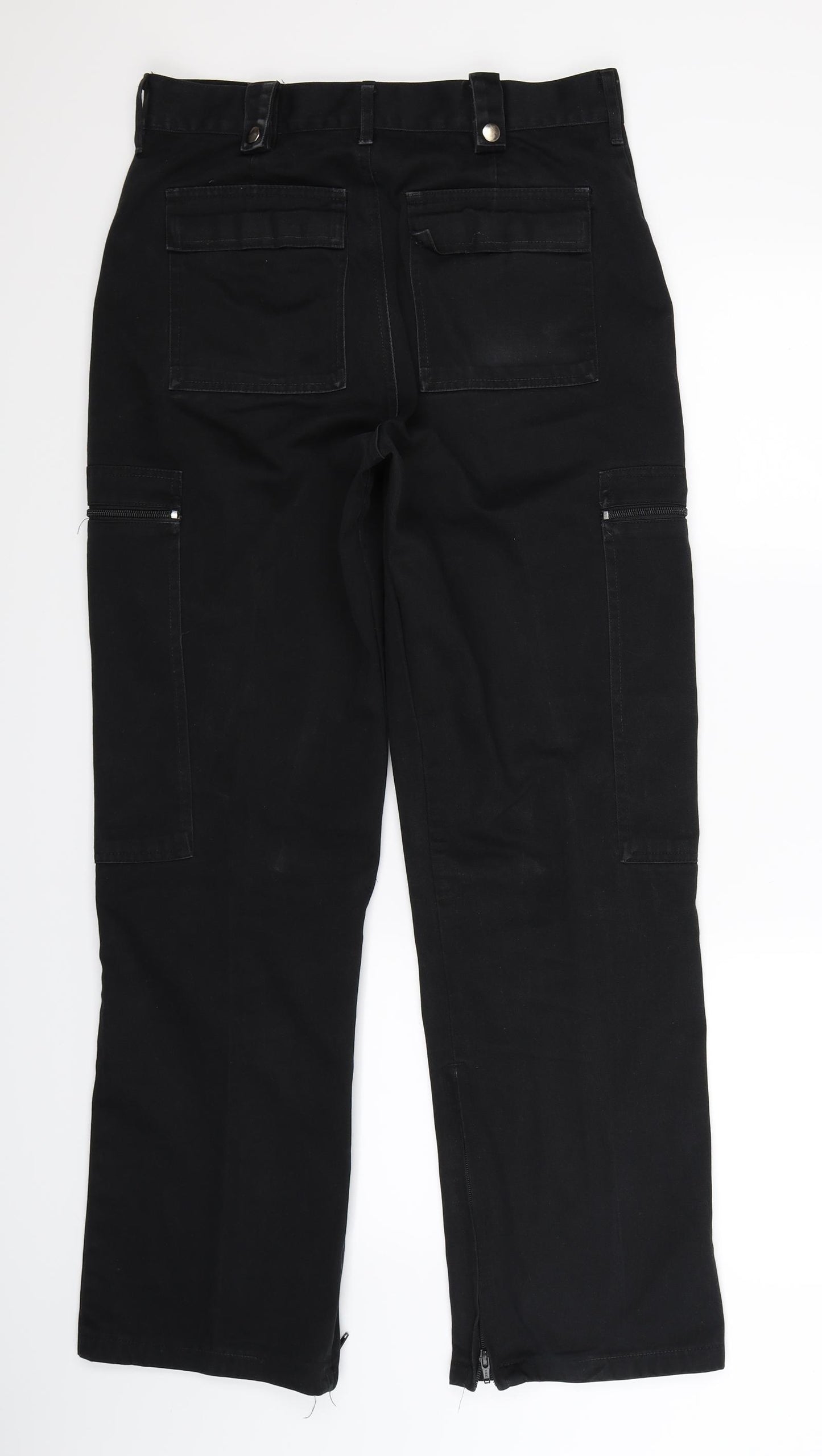 Cosalt Mens Black  Denim Bootcut Jeans Size 32 L32 in