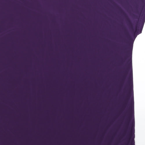 Nicole Womens Purple   Basic Blouse Size S