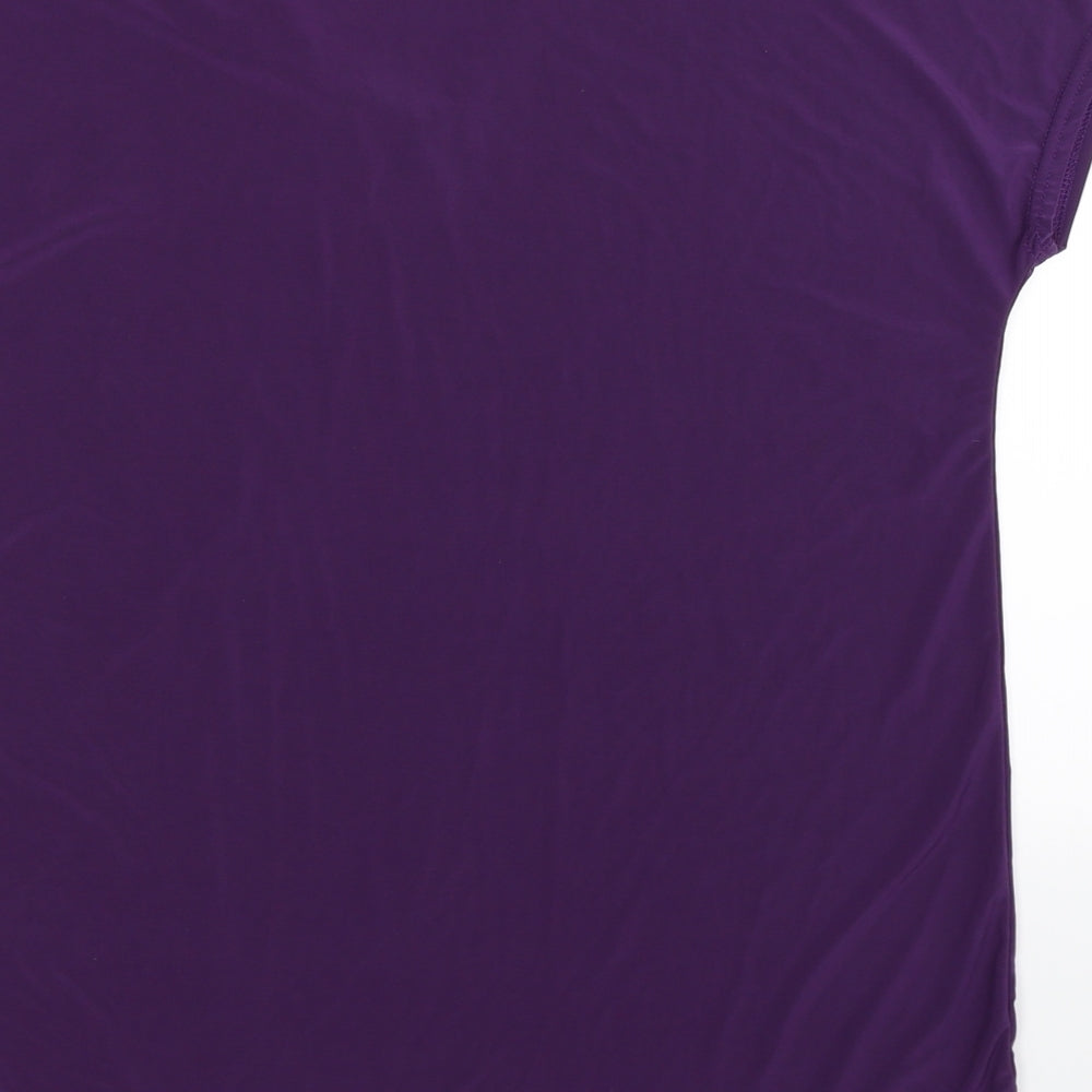 Nicole Womens Purple   Basic Blouse Size S
