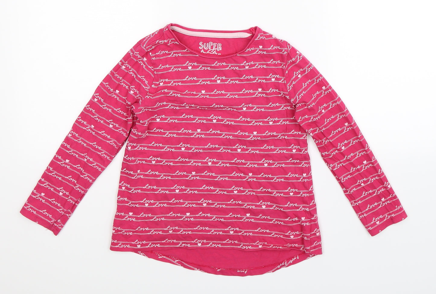 F&F Girls Pink   Basic T-Shirt Size 6-7 Years