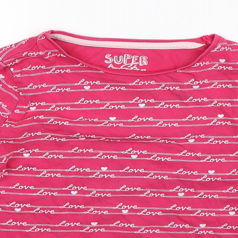 F&F Girls Pink   Basic T-Shirt Size 6-7 Years