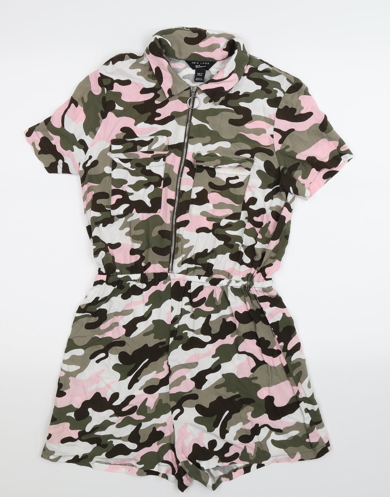 New Look Girls Multicoloured Camouflage  Playsuit One-Piece Size 14 Years