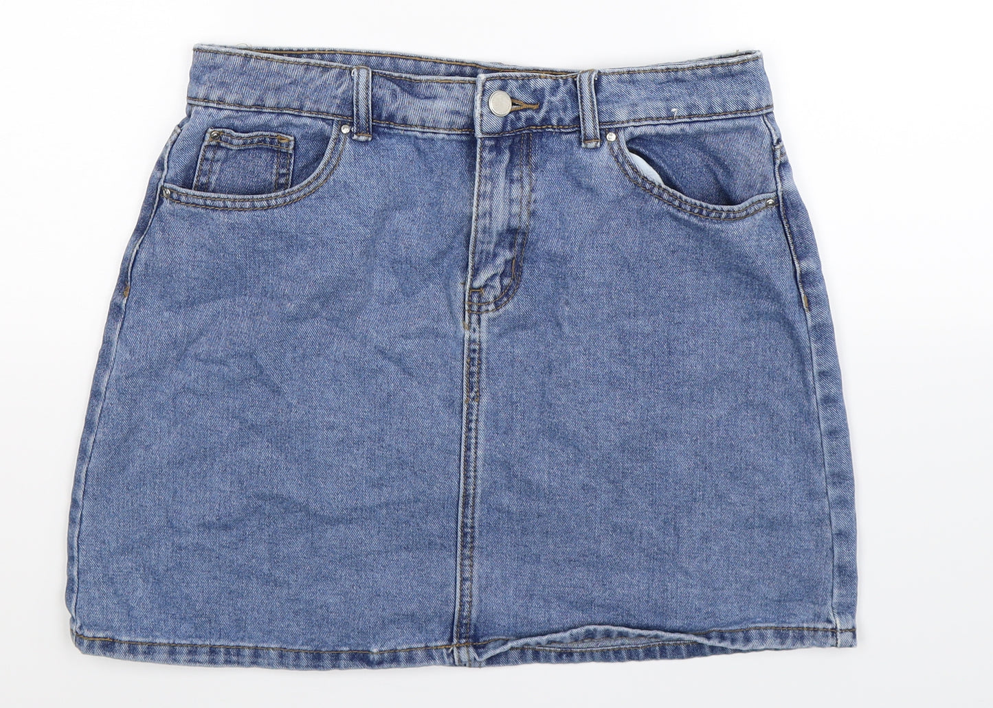 Denim Co Womens Blue  Denim A-Line Skirt Size 12