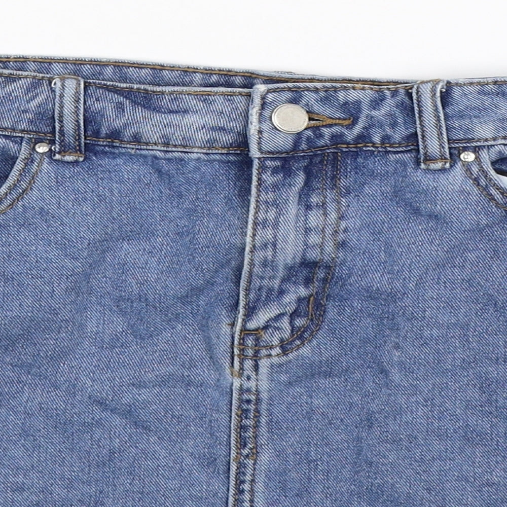 Denim Co Womens Blue  Denim A-Line Skirt Size 12