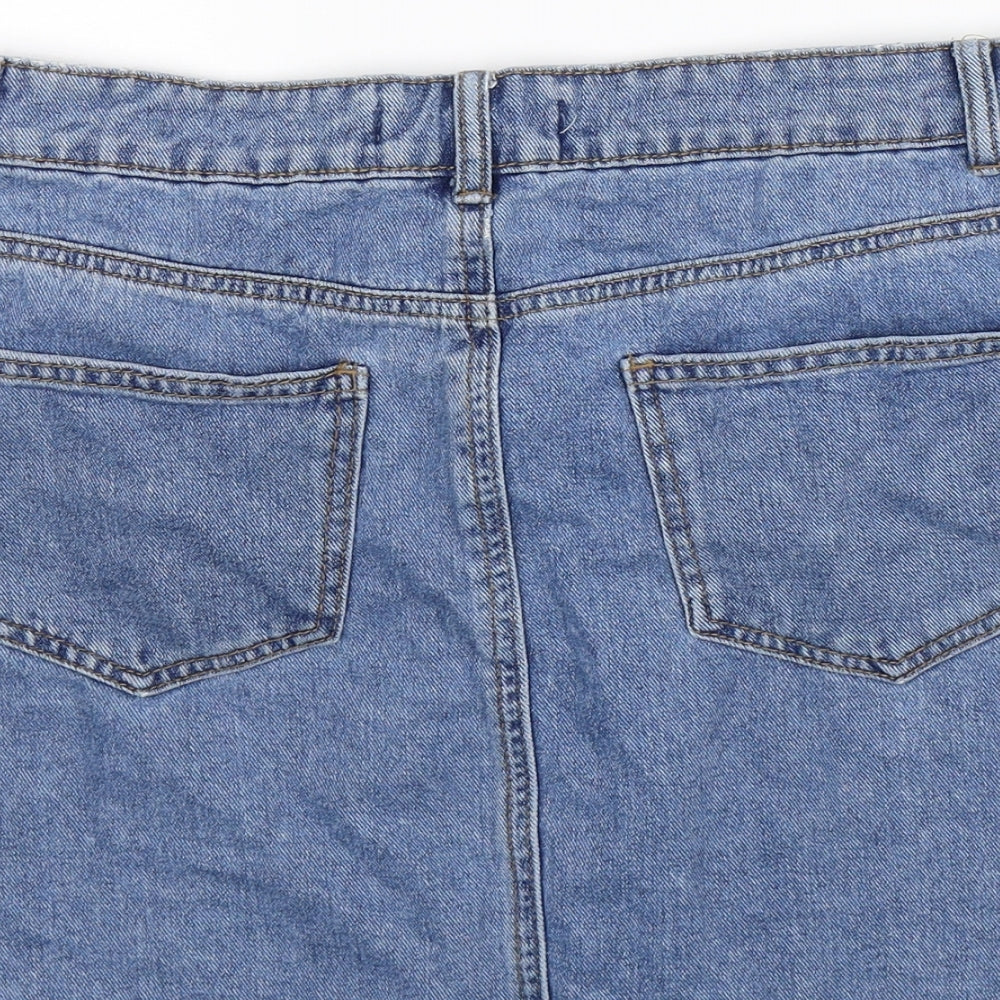 Denim Co Womens Blue  Denim A-Line Skirt Size 12