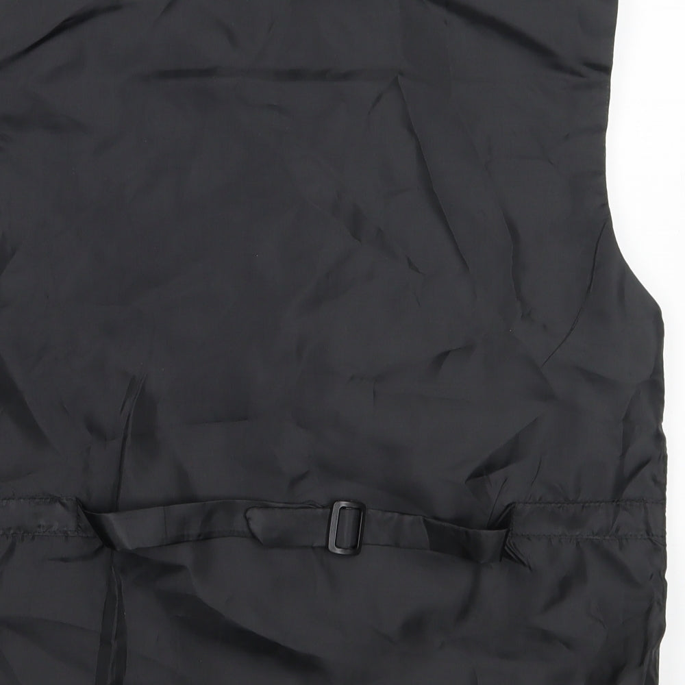 Preworn Boys Black   Jacket Waistcoat Size 13 Years