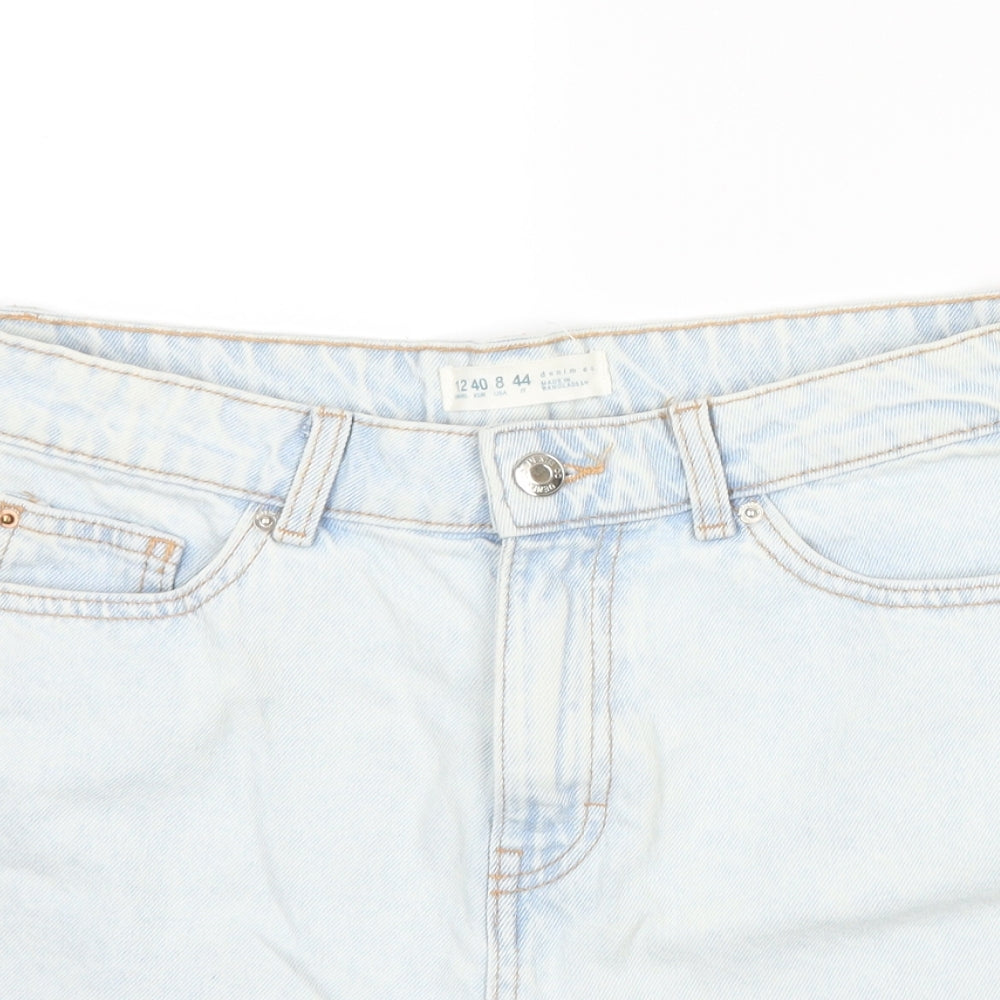denim co Womens Blue  Denim Mom Shorts Size 12