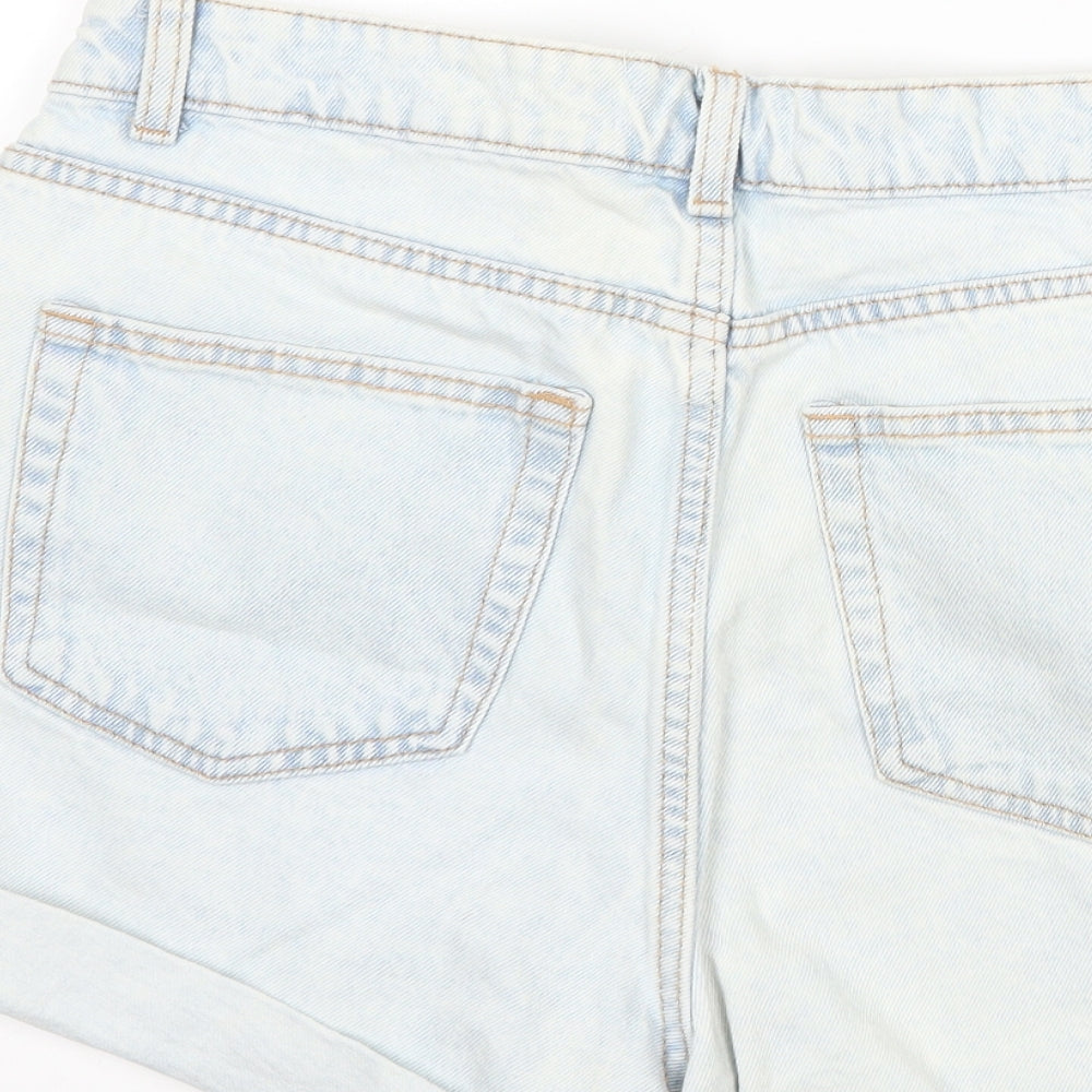 denim co Womens Blue  Denim Mom Shorts Size 12