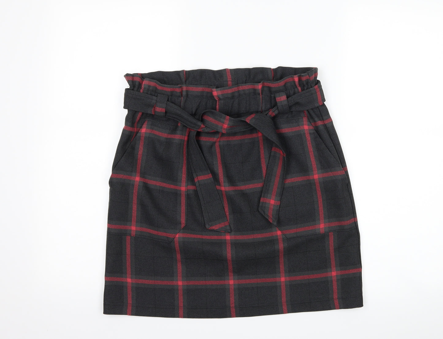 Dorothy Perkins Womens Grey Check  A-Line Skirt Size 10