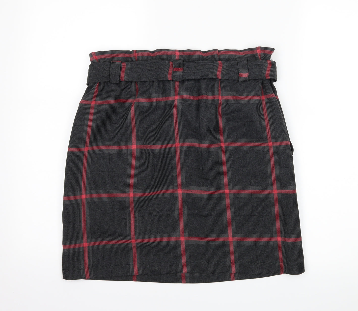 Dorothy Perkins Womens Grey Check  A-Line Skirt Size 10