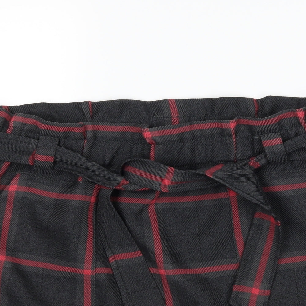 Dorothy Perkins Womens Grey Check  A-Line Skirt Size 10