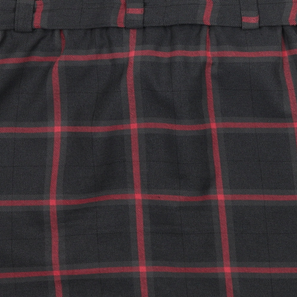 Dorothy Perkins Womens Grey Check  A-Line Skirt Size 10