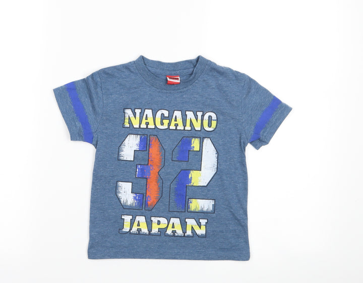 Preworn Boys Blue Basic T-Shirt Size 4 Years - nagano 32 japan
