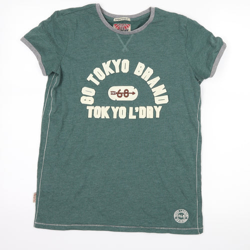 Tokyo Laundry Boys Green   Basic T-Shirt Size 13 Years