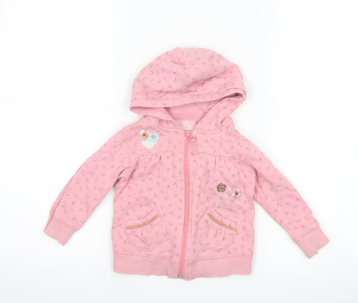 NEXT Girls Pink Floral  Jacket  Size 18-24 Months