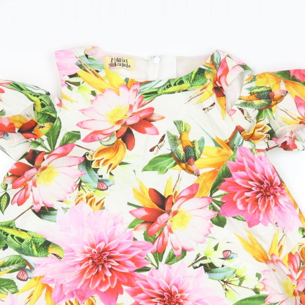 matildas wardrobe Girls White Floral  A-Line  Size 8 Years