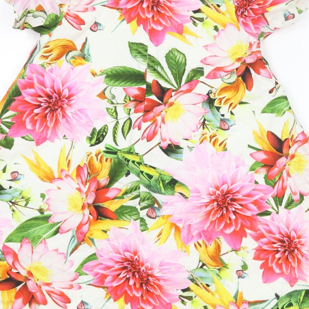 matildas wardrobe Girls White Floral  A-Line  Size 8 Years