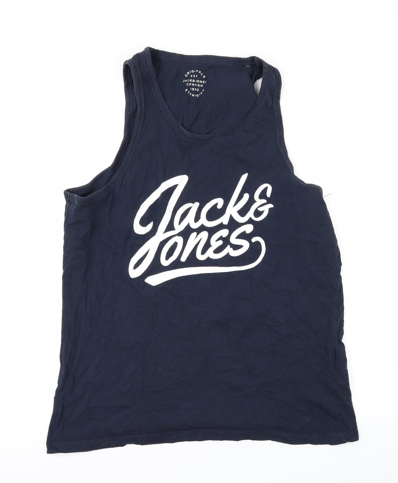 JACK & JONES Mens Blue    T-Shirt Size XL