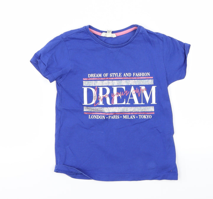River Island Boys Blue Basic T-Shirt Size 2-3 Years