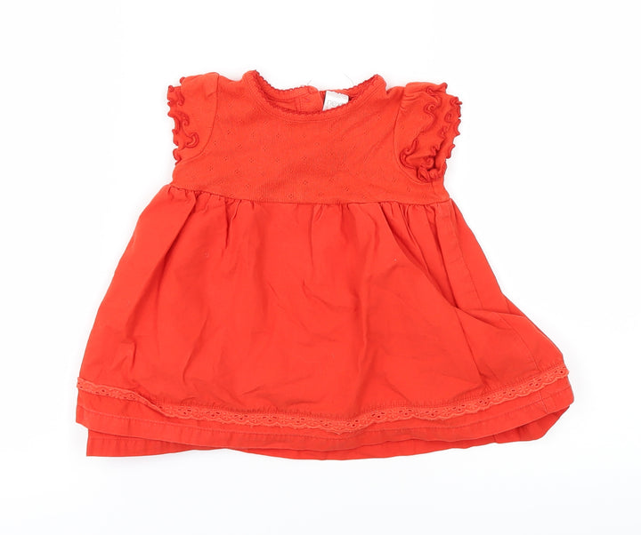 NEXT Girls Orange   Fit & Flare  Size 3-6 Months