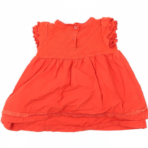 NEXT Girls Orange   Fit & Flare  Size 3-6 Months