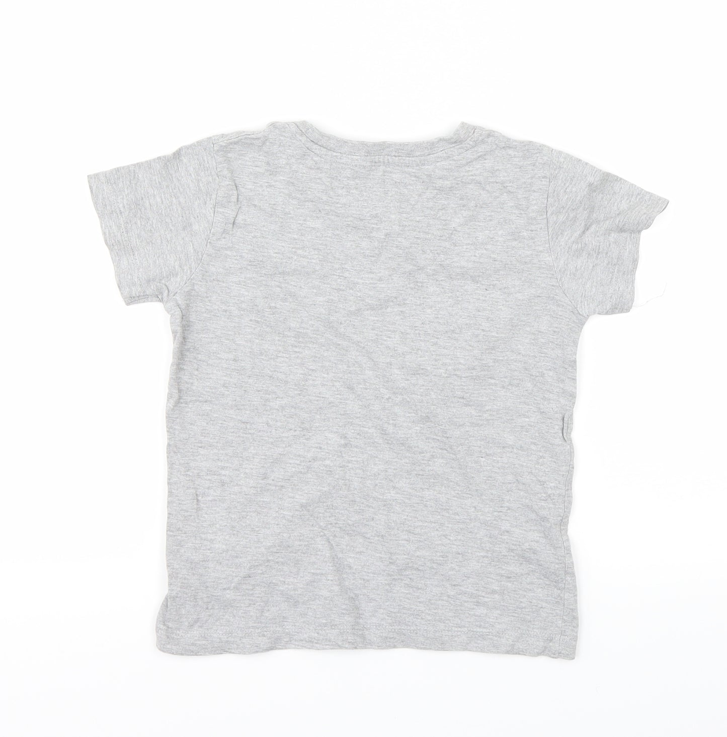 Preworn Boys Grey   Basic T-Shirt Size 4-5 Years