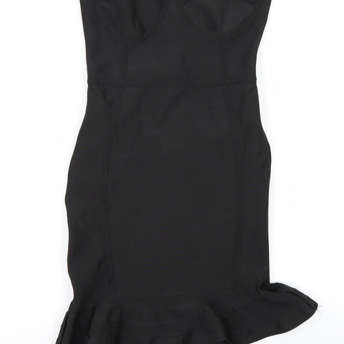 PRETTYLITTLETHING Womens Black   Pencil Dress  Size 6