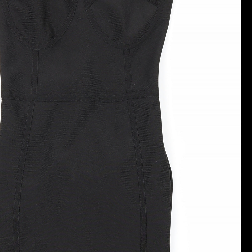 PRETTYLITTLETHING Womens Black   Pencil Dress  Size 6