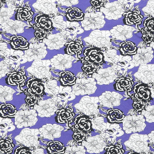 Dorothy Perkins Womens Purple Floral  Basic T-Shirt Size 10