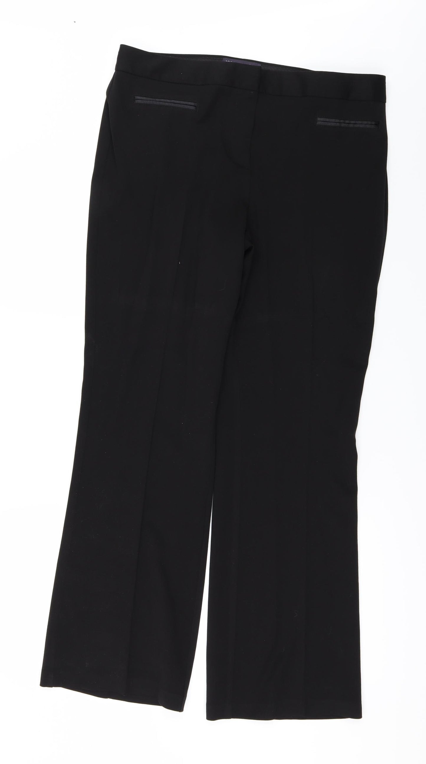 Marks and Spencer Womens Black   Trousers  Size 14 L30 in
