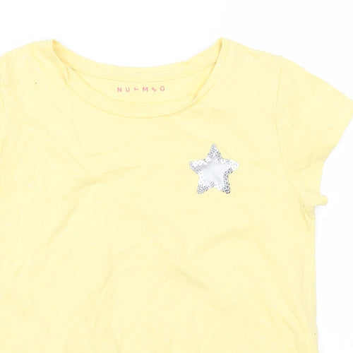 Nutmeg Girls Yellow   Basic T-Shirt Size 8-9 Years