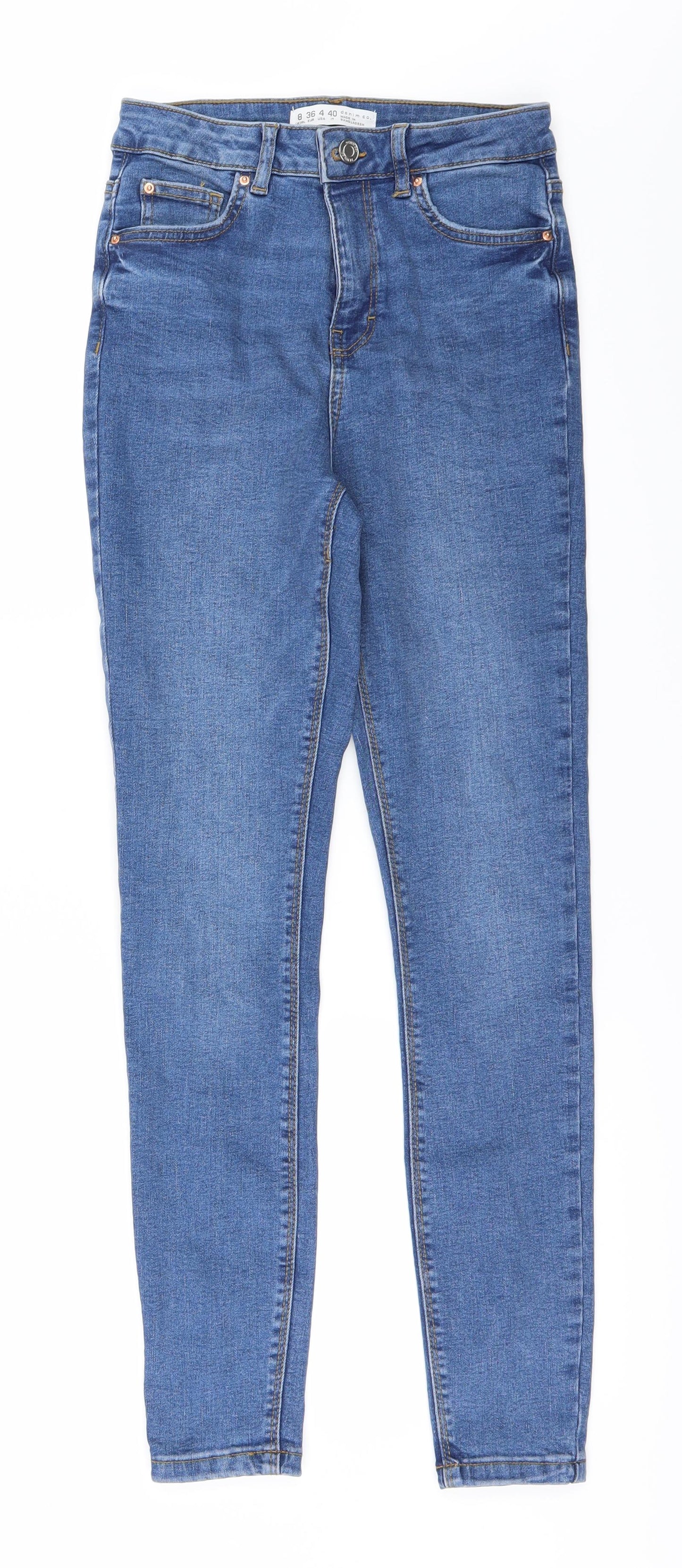 DenimCo Womens Blue   Straight Jeans Size 8 L28 in
