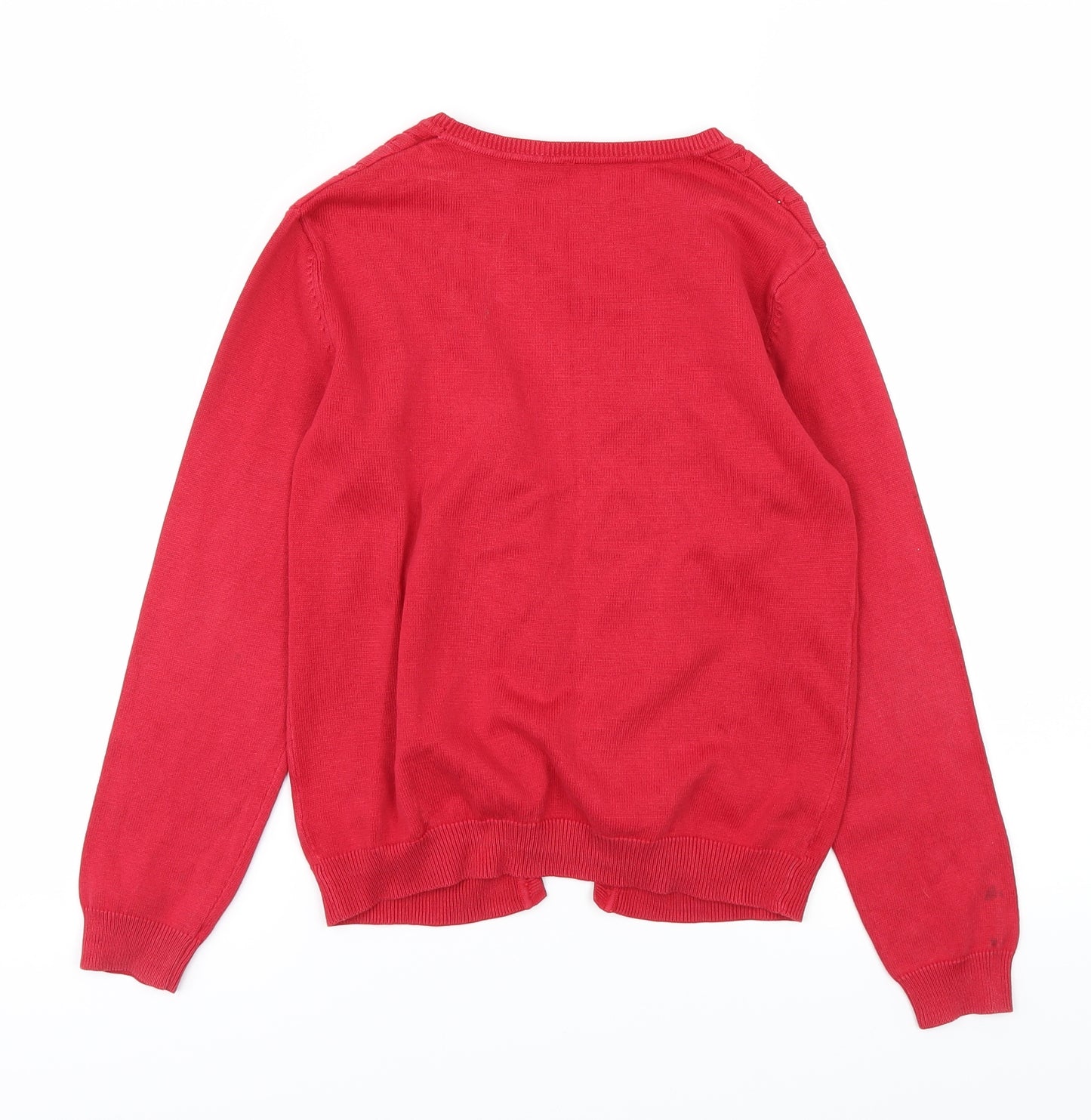 George Girls Red   Cardigan Jumper Size 9-10 Years