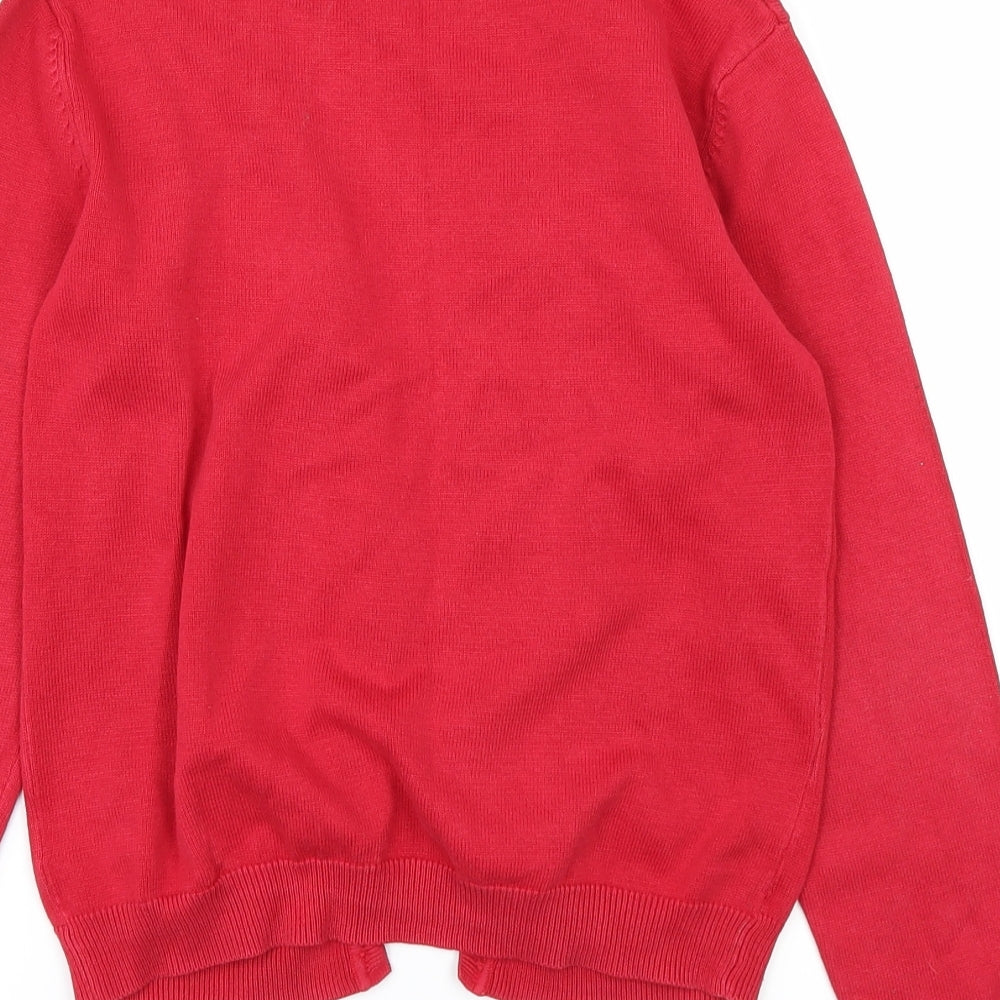 George Girls Red   Cardigan Jumper Size 9-10 Years