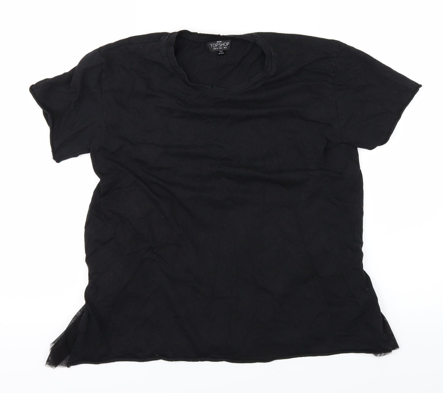 Topshop Womens Black   Basic T-Shirt Size 6
