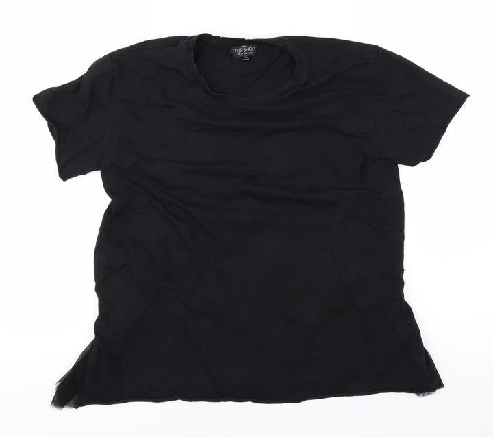 Topshop Womens Black   Basic T-Shirt Size 6