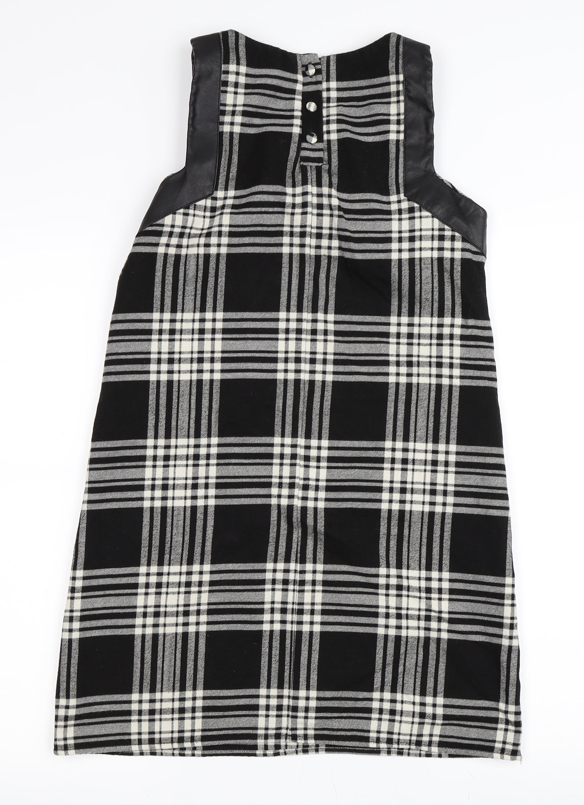 River Island Girls Black Gingham  Pinafore/Dungaree Dress  Size 6 Years