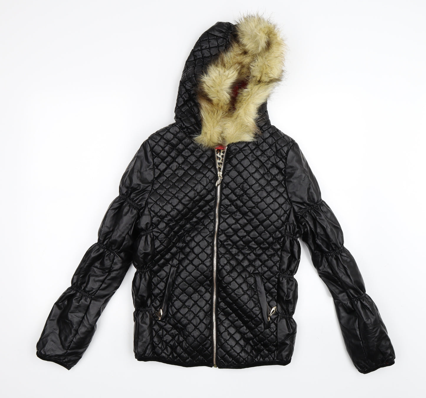 Angelle Womens Black   Parka Coat Size M