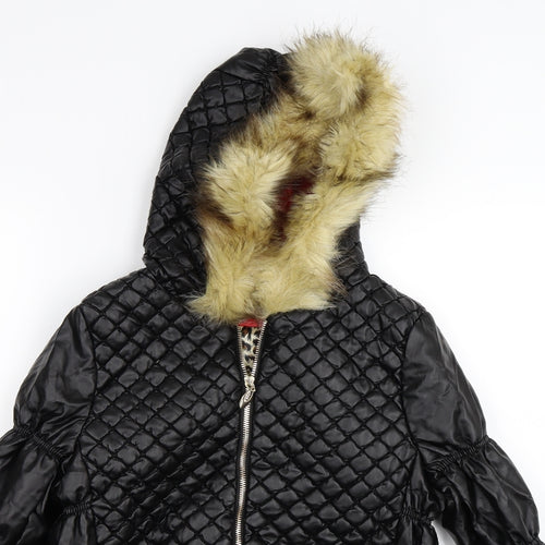 Angelle Womens Black   Parka Coat Size M