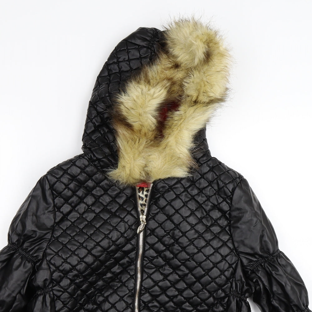 Angelle Womens Black   Parka Coat Size M