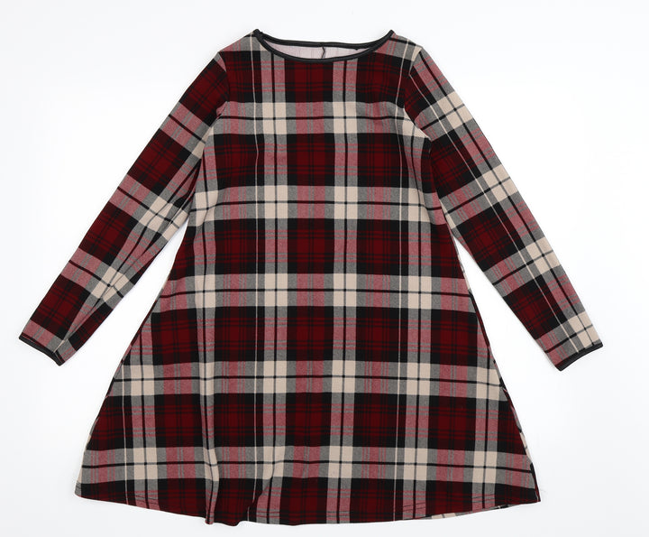 Preworn Womens Red Check Shift Size 8