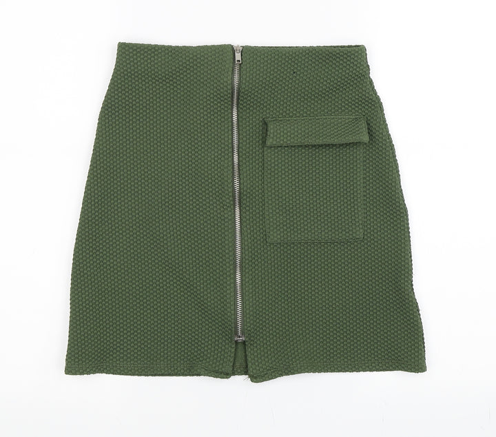 Primark Womens Green A-Line Skirt Size 8